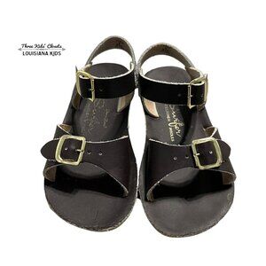 Saltwater Sun San Sz 8 Brown Leather Surfer Sandals